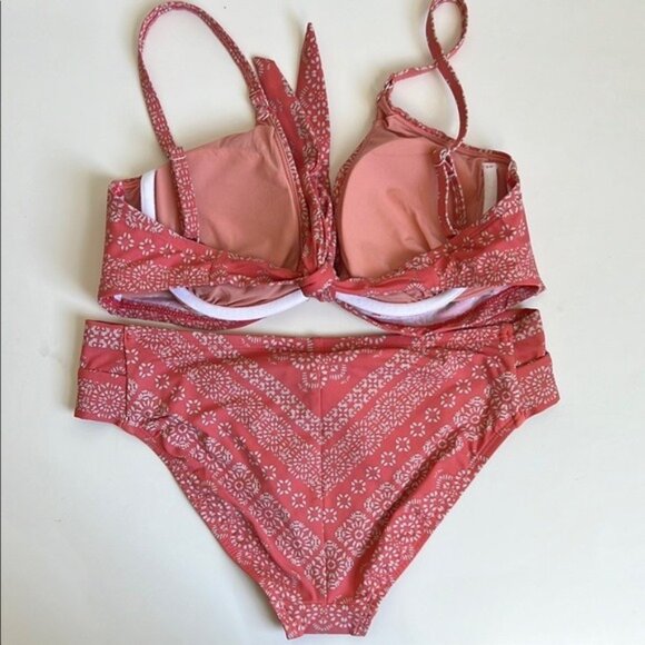 NWOT Robin Piccone Isla Underwire Bikini Set in Terracotta - M - Picture 2 of 5